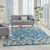 Tranquil TRA04 Turquoise Area Rug by Nourison Room Image Feature