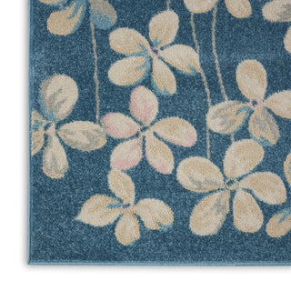 Tranquil TRA04 Turquoise Area Rug by Nourison Texture Image