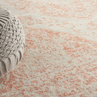 Nourison Tranquil TRA05 Ivory/Pink Area Rug Corner Image