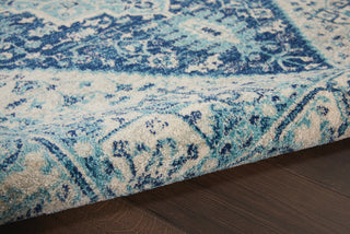 Tranquil TRA06 Ivory/Navy Area Rug by Nourison Corner Image