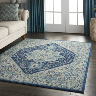 Tranquil TRA06 Ivory/Navy Area Rug by Nourison Room Image Feature
