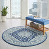 Tranquil TRA06 Ivory/Navy Area Rug by Nourison Corner Image