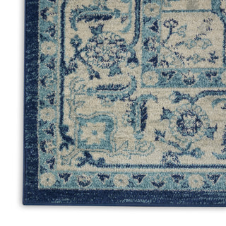Tranquil TRA06 Ivory/Navy Area Rug by Nourison Texture Image