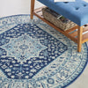 Tranquil TRA06 Ivory/Navy Area Rug by Nourison Corner Image