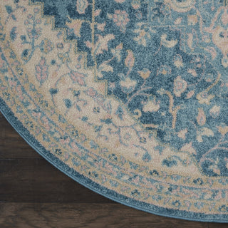 Tranquil TRA07 Ivory/Turquoise Area Rug by Nourison Detail Image