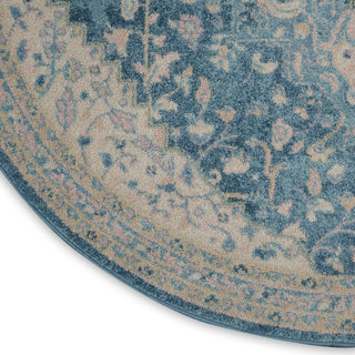 Tranquil TRA07 Ivory/Turquoise Area Rug by Nourison Texture Image