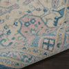 Tranquil TRA07 Ivory/Turquoise Area Rug by Nourison Corner Image