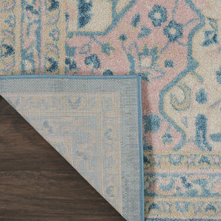Tranquil TRA07 Ivory/Turquoise Area Rug by Nourison Corner Image