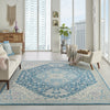 Tranquil TRA07 Ivory/Turquoise Area Rug by Nourison Corner Image