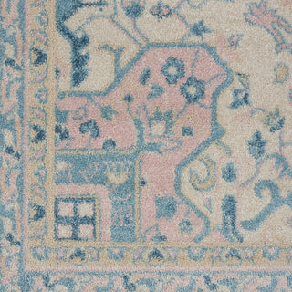 Tranquil TRA07 Ivory/Turquoise Area Rug by Nourison Swatch Image
