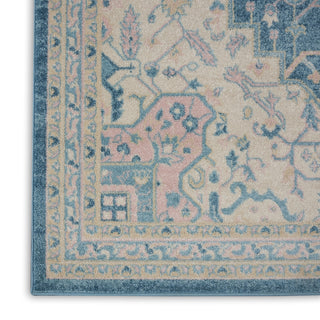 Tranquil TRA07 Ivory/Turquoise Area Rug by Nourison Texture Image