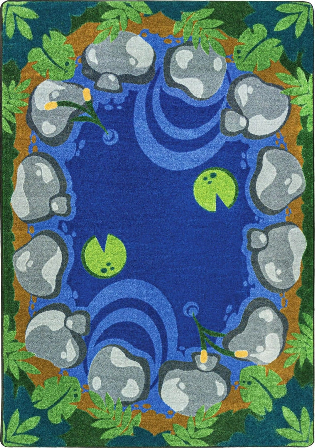 Joy Carpets Kid Essentials Tranquil Pond Multi Area Rug