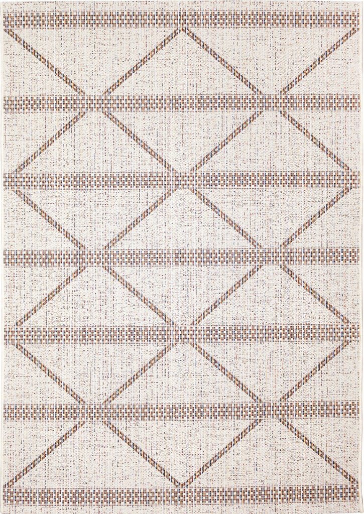 Trans Ocean Avena 7458/12 Diamond Stripe Ivory Area Rug main image