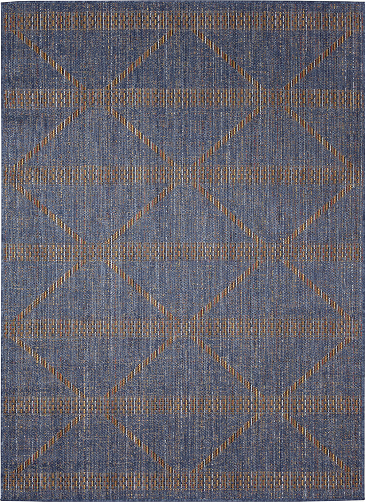 Trans Ocean Avena 7458/33 Diamond Stripe Denim Area Rug main image