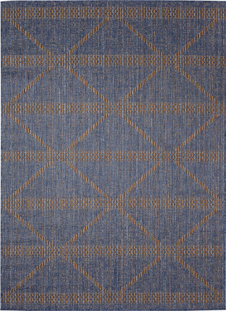 Trans Ocean Avena 7458/33 Diamond Stripe Denim Area Rug main image