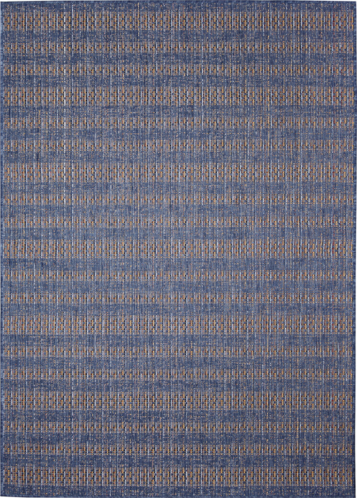 Trans Ocean Avena 7459/33 Mosaic Stripe Denim Area Rug main image