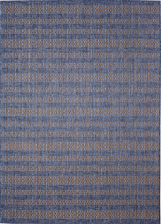 Trans Ocean Avena 7459/33 Mosaic Stripe Denim Area Rug main image