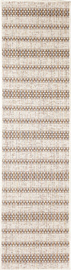 Trans Ocean Avena 7459/12 Mosaic Stripe Ivory Area Rug Runner Image
