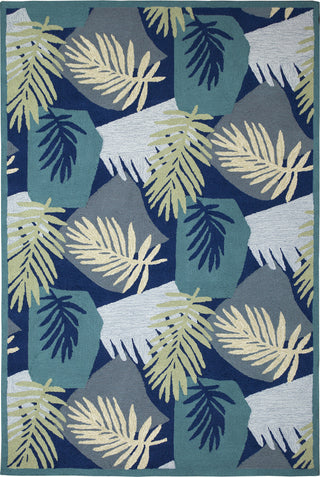 Trans Ocean Capri 1733/33 Patchwork Palms Navy Area Rug main image