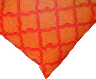 Trans Ocean Visions I Crochet Tile Orange by Liora Manne 