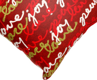 Trans Ocean Visions III Peace Love Joy Red by Liora Manne 