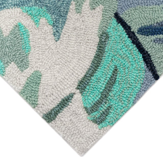 Trans Ocean Capri Palm Leaf Blue Area Rug by Liora Manne 