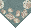 Trans Ocean Capri 1723/04 Seashell Border Blue Area Rug by Liora Manne 