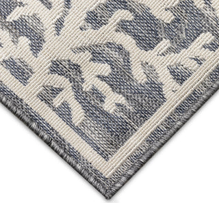 Trans Ocean Cove 6736/03 Coral Blue Area Rug Corner Image