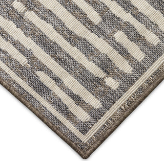 Trans Ocean Cove 6739/47 Bamboo Grey Area Rug Corner Image
