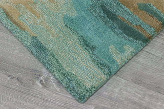 Trans Ocean Corsica 9144/06 Waterfall Patina Area Rug Corner Image