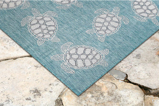 Trans Ocean Carmel 8413/04 Seaturtles Blue Area Rug by Liora Manne 