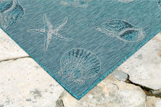 Trans Ocean Carmel 8414/04 Shells Blue Area Rug by Liora Manne 