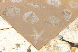 Trans Ocean Carmel 8414/12 Shells Natural Area Rug by Liora Manne 