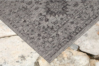 Trans Ocean Carmel 8418/48 Vintage Floral Black Area Rug by Liora Manne 