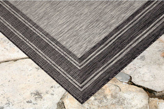 Trans Ocean Carmel 8425/48 Multi Border Black Area Rug by Liora Manne 
