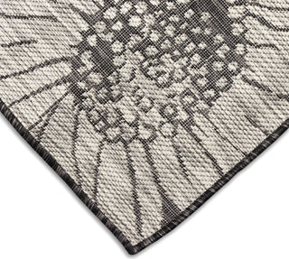 Trans Ocean Carmel 8483/48 Sunflower Field Black Area Rug Corner Image