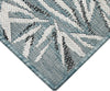 Trans Ocean Carmel 8488/04 Bamboo Border Aqua Area Rug Corner Image