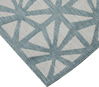 Trans Ocean Carmel 8489/04 Tonga Tile Aqua Area Rug Corner Image