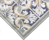 Trans Ocean Canyon 9375/33 Floral Tile Navy Area Rug Corner Image