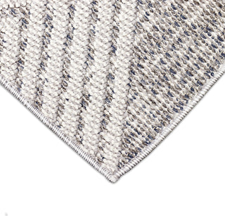 Trans Ocean Dunes 6688/38 Modern Diamond Silver Area Rug Corner Image