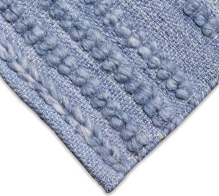 Trans Ocean Hudson 7742/03 Bubble Stripe Blue Area Rug Corner Image