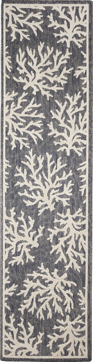 Trans Ocean Cove 6736/03 Coral Blue Area Rug Runner Image