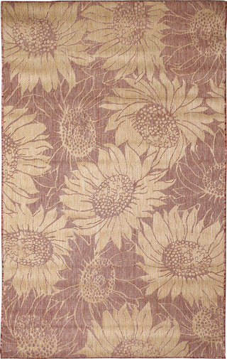 Trans Ocean Carmel 8483/24 Sunflower Field Red Area Rug main image