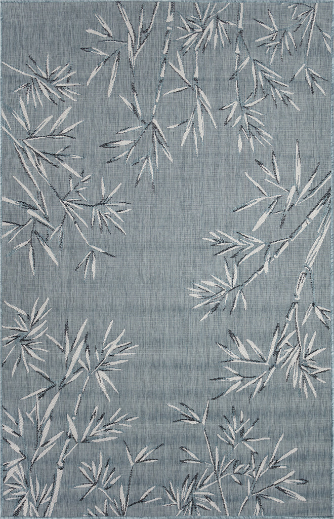 Trans Ocean Carmel 8488/04 Bamboo Border Aqua Area Rug main image