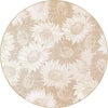 Trans Ocean Carmel 8483/12 Sunflower Field Sand Area Rug Round Image