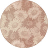 Trans Ocean Carmel 8483/24 Sunflower Field Red Area Rug Round Image