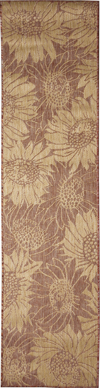 Trans Ocean Carmel 8483/24 Sunflower Field Red Area Rug Runner Image