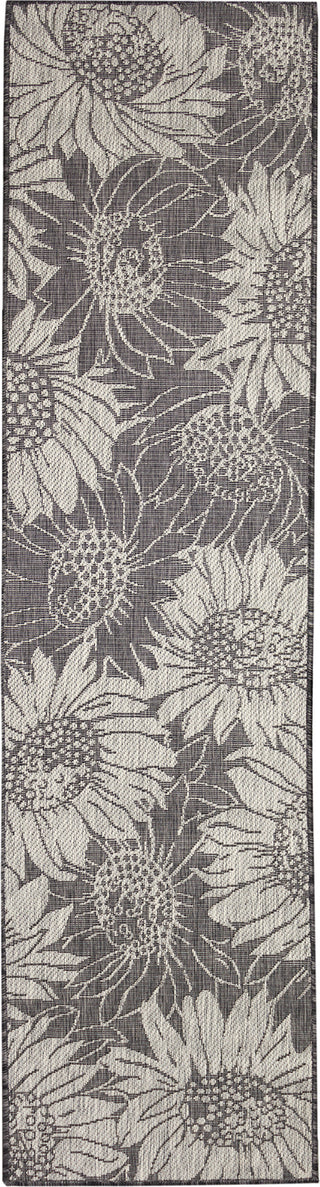 Trans Ocean Carmel 8483/48 Sunflower Field Black Area Rug Runner Image