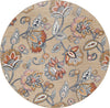 Trans Ocean Canyon 9370/12 Ornamental Flower Sisal Area Rug Round Image