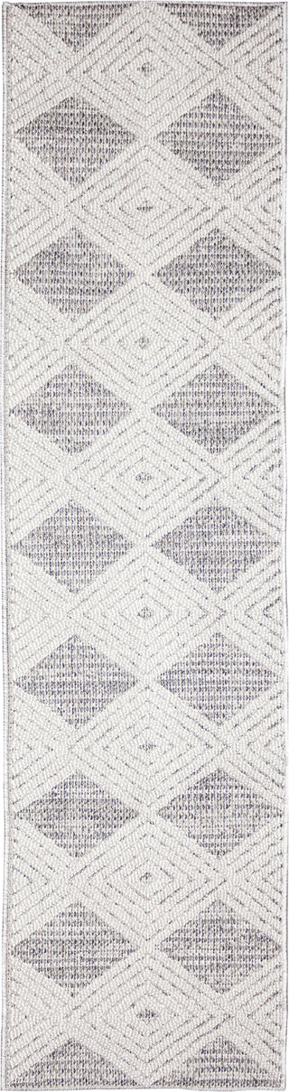 Trans Ocean Dunes 6688/38 Modern Diamond Silver Area Rug Runner Image